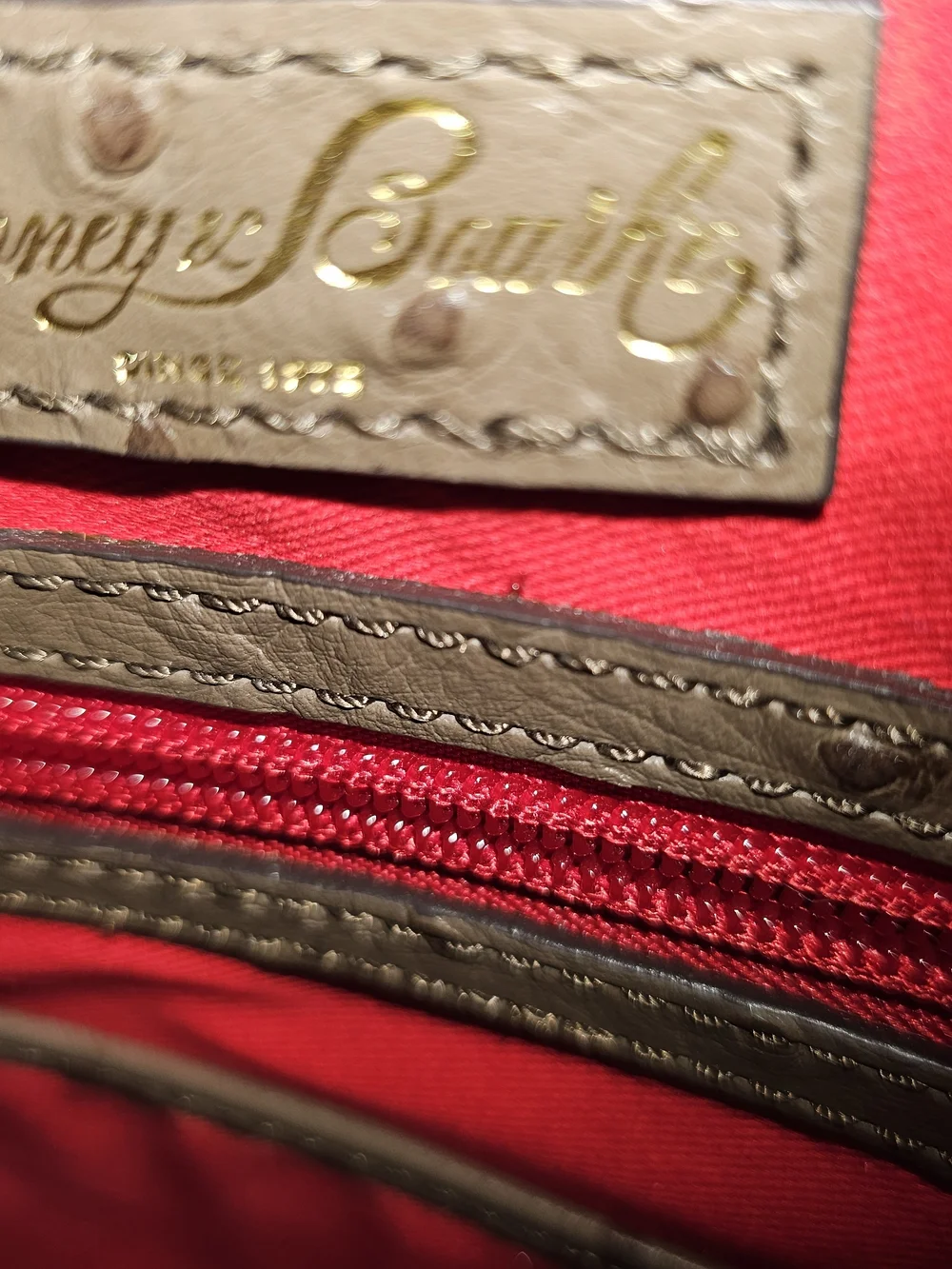 Dooney & Bourke Black Ostrich-Embossed Satchel